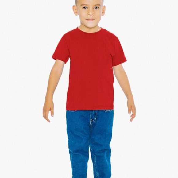 NWT AMERICAN APPAREL TODDLER FINE JERSEY SHORT SLEEVE T-SHIRT CRANBERRY 4T - Picture 1 of 4